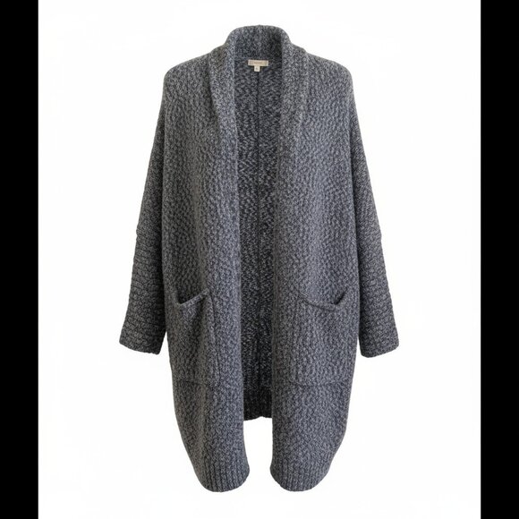Crea Concept Chunky Oversize Open Front Cardigan Thick Wool Alpaca Mix Sweater - Picture 1 of 11